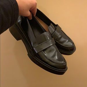 Black loafers